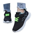 thumbnail image 2 of ZHOGXU Toddler Kids Girls Sneakers Non Slip Flat Sole Soft Sole Mesh Lightweight Breathable Sports Shoes For Casual Daily Wear,Blue,7-8 Years, 2 of 9