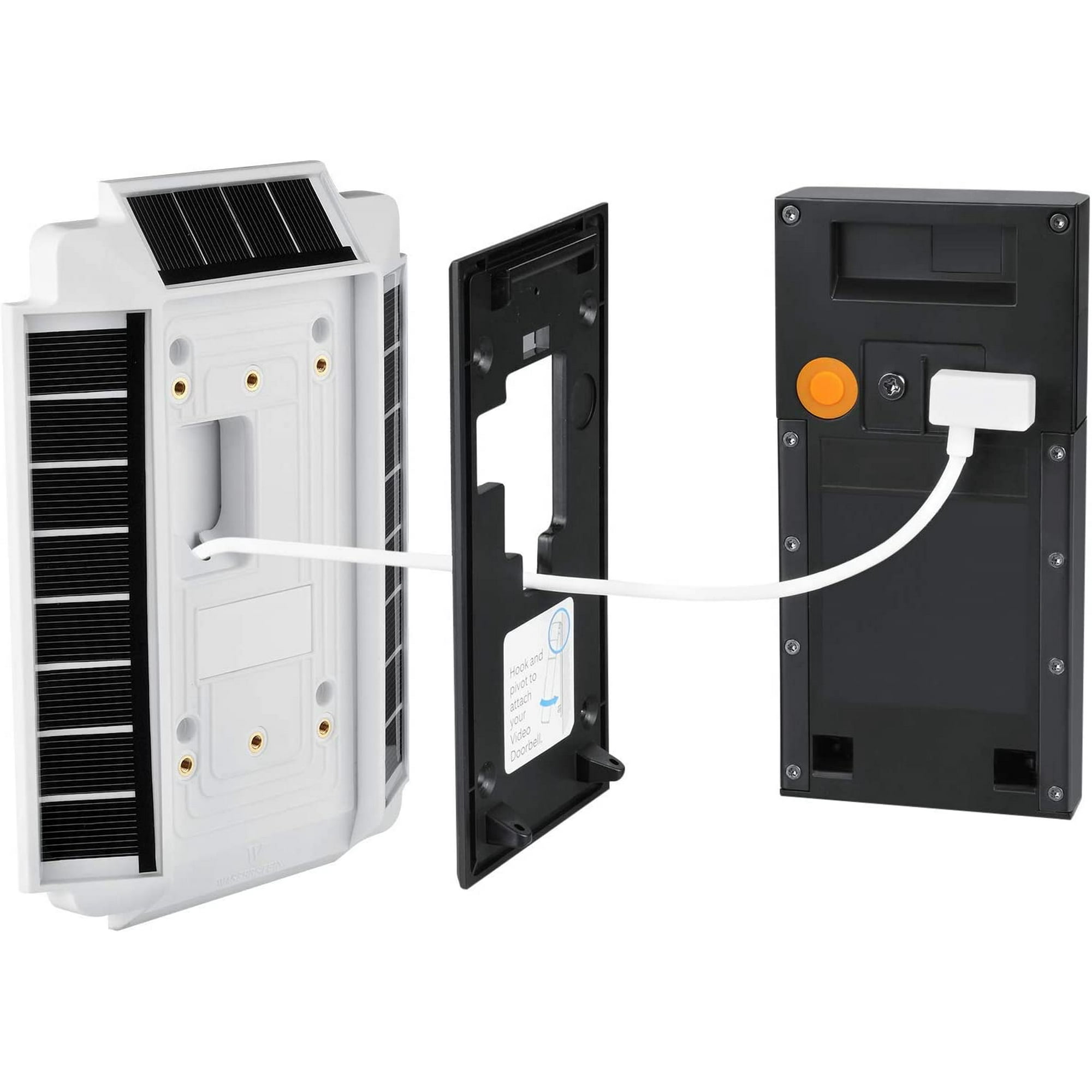 Wasserstein Solar Charger Mount Compatible with Ring Video Doorbell (2nd  Gen, 2020 Release) Power Your Ring Doorbell (5V (1 Pack, White)