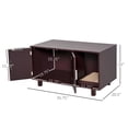 thumbnail image 3 of PawHut Cat Litter Box Enclosure, End Table with Scratch Pad, Brown, 3 of 10