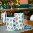 thumbnail image 3 of Yayeee Flameless Candles with Remote Flickering Battery Operated Multi Color Changing, Yellow Skull Pattern, 3 of 7
