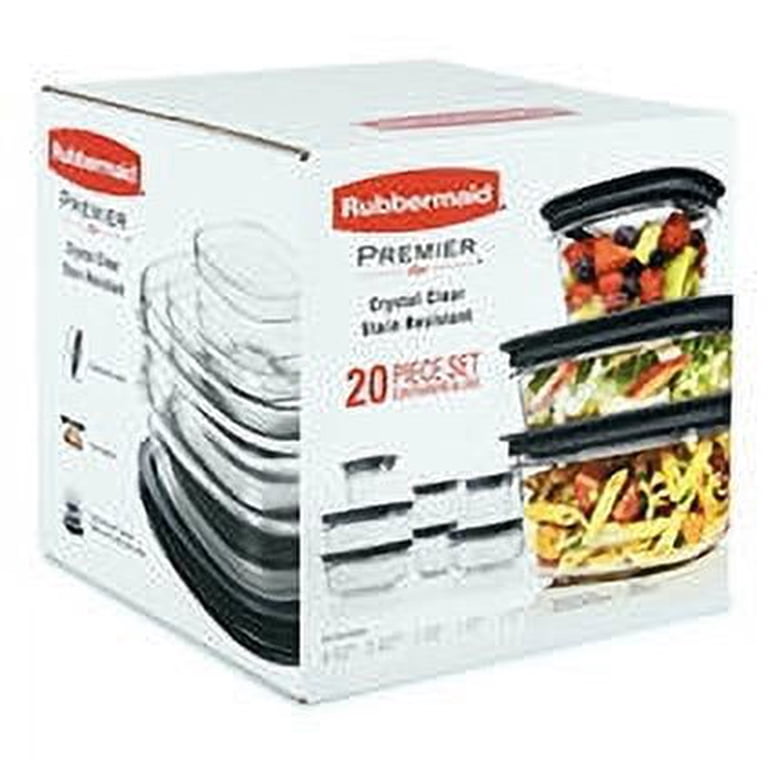 Rubbermaid Premier Food Storage Containers, 20-Piece Set, Easy