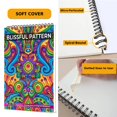 thumbnail image 2 of TSPVOTUS Blissful Pattern Coloring Book for Adult, Spiral Bound, Soft Cover, 2 of 6