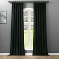 thumbnail image 2 of Half Price Drapes Signature Warm Black French Pleat Velvet Blackout Curtains(1 Panel), 50WX 108L, 2 of 6