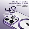 thumbnail image 3 of Case for Samsung Galaxy Note 20 Ultra Case Magnetic Clear Phone Case with MagSafe Wireless Charging Dustproof Camera Lens Protector Shockproof Cover for Samsung Galaxy Note 20 Ultra Purple CX, 3 of 8
