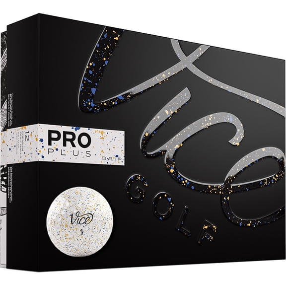 Vice Golf Limited Edition Pro Plus Golf Balls, Navy/Orange, 12pk