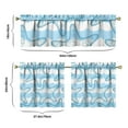 thumbnail image 6 of Kitchen Curtains 24 Inch Short - 3 Panel Set, Nautical Starfish Beach Seashell Mermaid Theme, Rod Pocket Window Curtain for Tropical Farmhouse, Easy Wash, 6 of 6