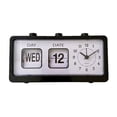 thumbnail image 1 of Mechanical Alarm Clock Novelty Flip Clock Desktop Digital Clock with Calendar Clock Home Decor Retro Decor,Black, 1 of 6