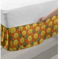 thumbnail image 2 of Abstract Bed Skirt, Natural Theme Hand Drawn Trees Along Triangles and Circles Motifs, Elastic Bedskirt Dust Ruffle Wrap Around for Bedding Decor, 4 Sizes, Multicolor Pale Vermilion, by Ambesonne, 2 of 2