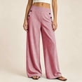 thumbnail image 6 of MLCDZ Wide Leg Pants for Women Stripes Flowy Baggy Palazzo Elastic Waist Trousers with Pockets Summer Lightweight Beach Vacation Golf Hiking Pants, 6 of 8