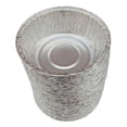 thumbnail image 1 of Moldes para tartas de hojalata de aluminio desechables para almacenamiento MULTIUSOS Apto para congelador 240ml 50Pcs, 1 of 9