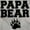 Sport Grey, variant on Papa Bear Dad Father's Day Pawprint Men's Graphic T Shirt Tees Brisco Brands X