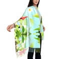 thumbnail image 4 of Lsque Pikmin Pattern Women's Traditional Scarf Wrap Tassel Shawl Fringes Neck Head Shawl Retro Scarf, 4 of 8