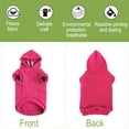 thumbnail image 4 of Warm Hooded Dog Sweatshirt Hooded Pet Winter Clothes Coat Fuchsia M, 4 of 7