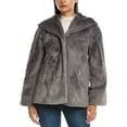 thumbnail image 3 of Cinzia Rocca Icons womens  Fuzzy Jacket, 2, Grey, 3 of 5