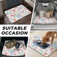 thumbnail image 5 of Universal Car Trunk Mat 37"x54", Pink Blue Flamingo Waterproof Cargo Liner, Non-Slip Durability Cargo Mat, Summer Tropical Ombre Geometric All Weather Rear Trunk Protector for Car SUV, 5 of 9