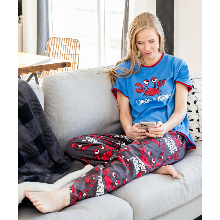 LazyOne Pajamas for Women, Cute Pajama Pants and Top Separates, Crab,  X-small