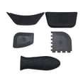 thumbnail image 2 of Soporte de silicona para asas calientes para cocina, asa para sartenes, funda para ollas, sin goma 5 piezas negro, 2 of 9