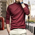 thumbnail image 3 of Men Top Spring Autumn Men Top Neck Protecting Half-high Collar Slim Fit Stretchy Long Sleeves Pullover Sweatshirt for Home Sports Gym Street Wear, 3 of 6