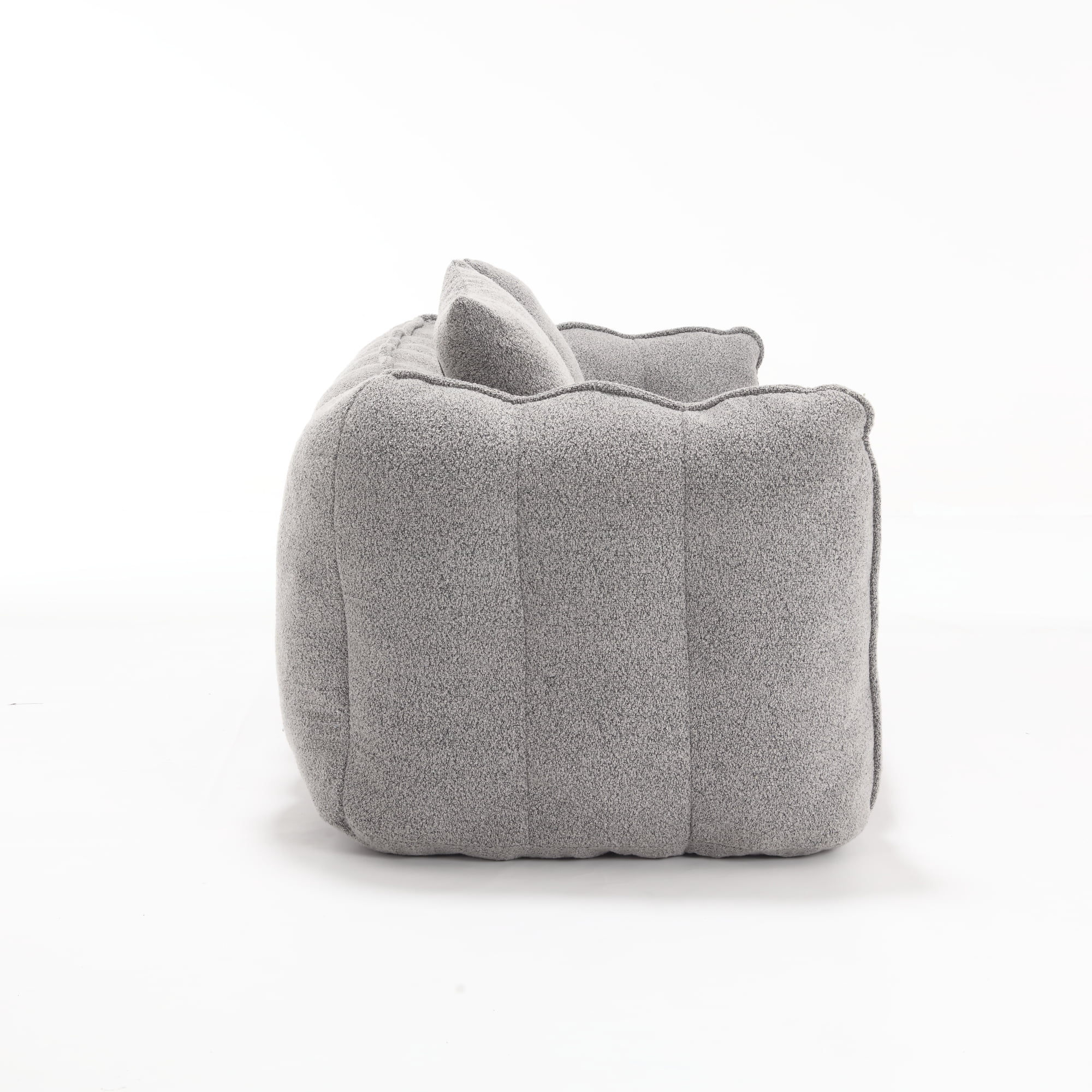 Aukfa 65" Compressed Loveseat Sofa for Living Room,No Assembly Required, 2 Pillow, Chenille, Gray