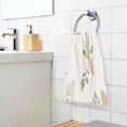 thumbnail image 3 of Yayeee 2 Pack Hand Towels for Bathroom 100% Cotton 16" x 28" Soft Absorbent Kitchen Towel, Beige Rabbits and Carrots, 3 of 7