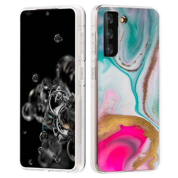 TalkingCase Slim Phone Case Compatible for Samsung Galaxy S21 5G, S30,(Not S21+,S21 Ultra),Colorful Marble Print,Lightweight,Flexible,Soft, USA