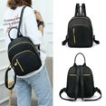 thumbnail image 2 of Mochila de nailon para mujer, bolso escolar de hombro, mochila escolar de viaje, Mini bolsas con cremallera para adolescentesNegro Fivean unisex, 2 of 2