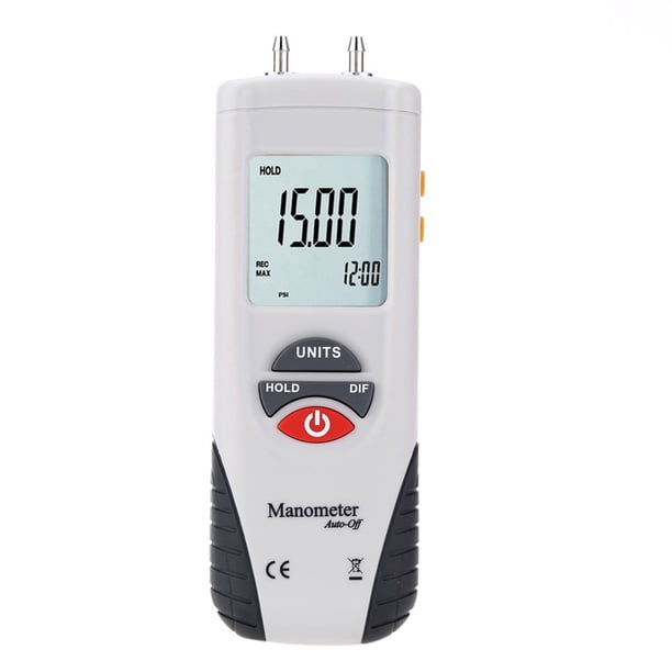 Manómetro digital, manómetro digital profesional de aire y presión diferencial – ± 13,79 kPa / ± 2 psi, M1890