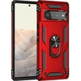 thumbnail image 1 of [SuperShield] Google Pixel 6 pro Kickstand Rotating Ring Case, Heavy Duty Drop Protection Hybrid Shock Absorption Rugged Hard Phone Case Cover, 1 of 5