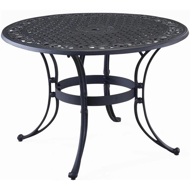 Homestyles Sanibel Aluminium Table à Manger Extérieure en Noir