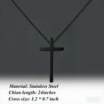 thumbnail image 2 of 10-18 Years Old Birthday Gifts for Men, Black Cross Necklace Birthday Decorations Religious Christian Jewelry for Men, Son, Grandson, Nephew, 2 of 6