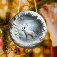thumbnail image 2 of LanSuare Christmas Milu Deer Hanging Ornaments, Acrylic Round Reindeer Sign with Winter Scene Pendant, Suitable for Porch, Wall, Indoor Home Decor, Front Entry, Christmas Tree Decor, 2 of 6