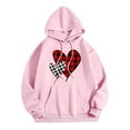 thumbnail image 3 of WEAIXIMIUNG Chandail en Molleton pour Femmes Zip Sans Capuche Col Rond Poche Imprimé Cœur Saint-Valentin Manches Longues, 3 of 3