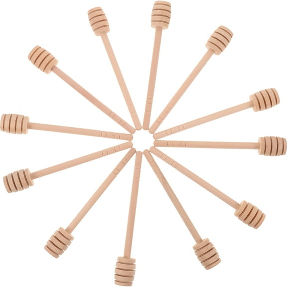 12 Pcs Jam Honey Spoons Honey Mixing Stick Honey Wand Honey Tool Honey Dropper Wooden Honey Dipper