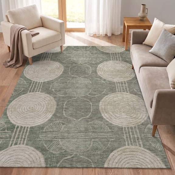 Addison Rugs Chantille Indoor/Outdoor Transitional Geometric Basil Machine Washable Rectangle Rug, 10' x 14'