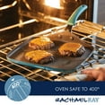 thumbnail image 4 of Rachael Ray Cook + Create Nonstick Aluminum Square Stovetop Griddle Pan, 11 inch, Agave Blue, 4 of 11
