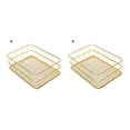 thumbnail image 4 of maskred Panier de Rangement en Métal 1/2/3 Panier de Rangement en Treillis Métallique Doré Multifonctionnel Doré S 2 Pcs, 4 of 6