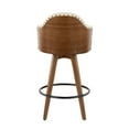 thumbnail image 2 of Ahoy Mid-Century Counter Stool in Walnut and Cream Faux Leather by LumiSource, 2 of 7