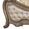 thumbnail image 2 of Leatherette Crown Top Traditional Eastern King Bed with Scrolled Feet, Gold, 2 of 2