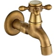 thumbnail image 1 of Grifo de agua fría vintage con interfaz G1/2 de una sola manija - Grifo de fregona montado en la pared para lavabo de baño(Bronce) brillar Electrónica, 1 of 5