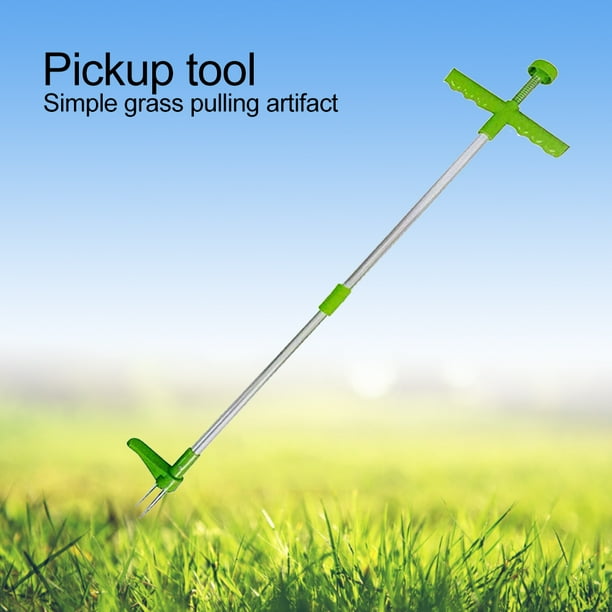 Qionma Portable Long Handle Weed Remover Garden Lawn Yard Grass Root Puller Weeder