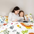 thumbnail image 4 of Castle Fairy Kawaii Lion Elephant Giraffe Bedding Comforter Set,Wildlife Full Bedding Set, 4 of 8