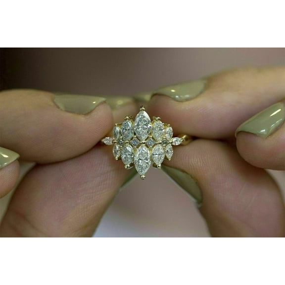 2Ct Lab Created Diamond Round Cut Women's Wedding Ring 14K White Gold Plated