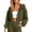 yue866-Army Green, variant on KHONTS Zip up Crop Hoodie for Women Cropped Casual Hooded Sweatshirts Workout Long Sleeve Drawstring Jacket Tops XL