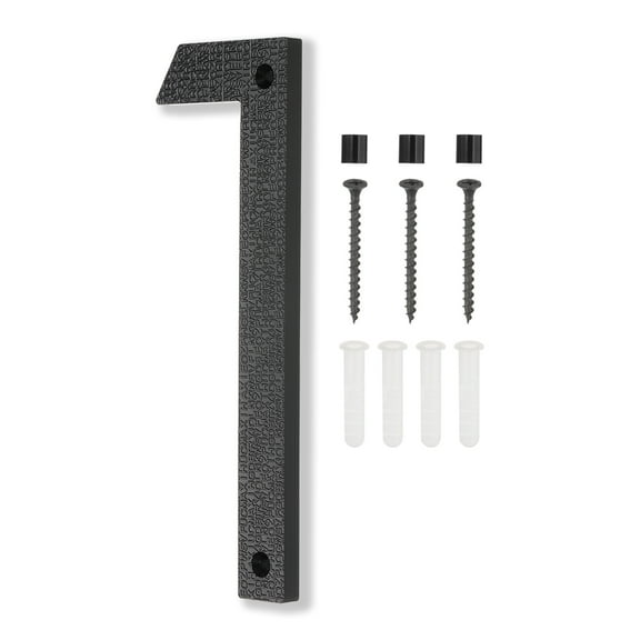 8 Inch House Numbers, House Address Numbers Sign Large Floating House Numbers Modern House Numbers with Screws for Outside Door Wall Street, Black, 1