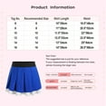thumbnail image 7 of iiniim Kids Girls School Uniform Cheerleading Performance Skorts Skater Tennis Scooter Pleated Skirts Blue 10, 7 of 7