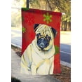 thumbnail image 2 of Carolines Treasures LH9342CHF 28 x 40 Po. Pug Flocons de Neige Rouges et Verts Drapeau de Noël en Toile - Taille Maison, 2 of 4