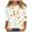 A White, variant on Fjofpr Womens Tops under $10 3/4 Sleeves Ladies' Loose Casual Easter Print Round Neck Three Quarter Sleeve 3/4 Sleeve T-shirt Top