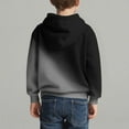 thumbnail image 5 of CYRBOKO Boys Hooded Sweatshirts, Athletic Gradient Casual Long Sleeve Pullover Tops Gray Size 10-12 T, 5 of 7
