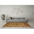 thumbnail image 3 of Ahgly Company Indoor Square Abstract Brown Modern Area Rugs, 7' Square, 3 of 4