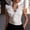 White, variant on Women's Sleeveless Chiffon Ruffle V-Neck Pleated Top – Solid Color Blouse Parties & Light Formal Wear Dark Blue,XXL